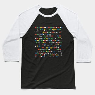 Retro Video Game Space Invaders Arcade Geek BoomBoomInk Baseball T-Shirt